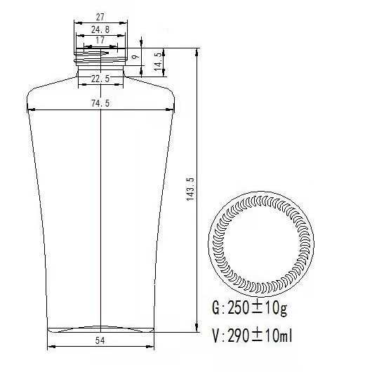 glass bottle size