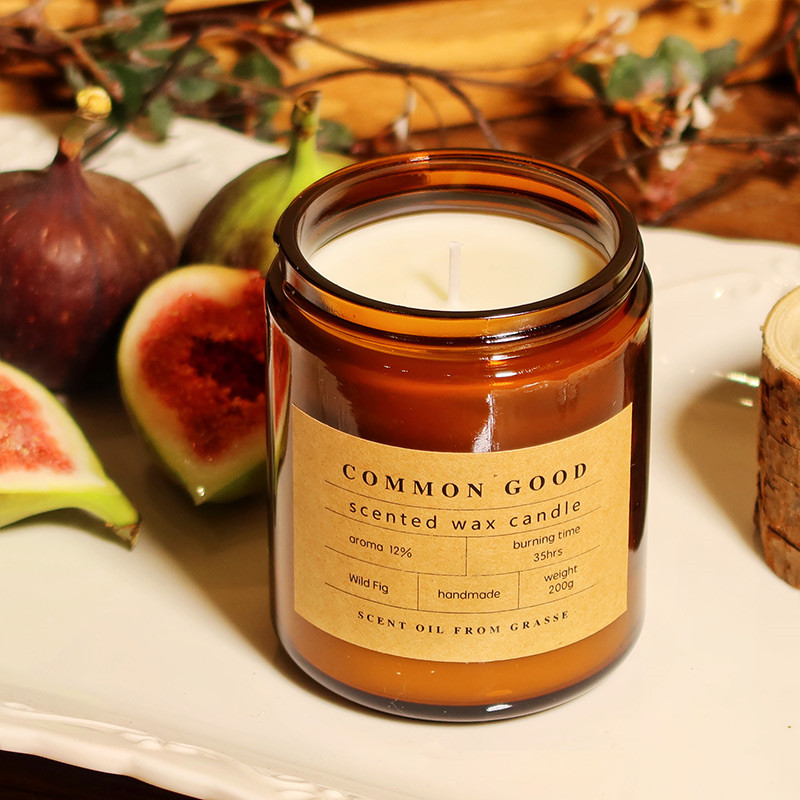 Wholesale Wholesale Luxury Round Brown Empty Glass Candle Jar with ...