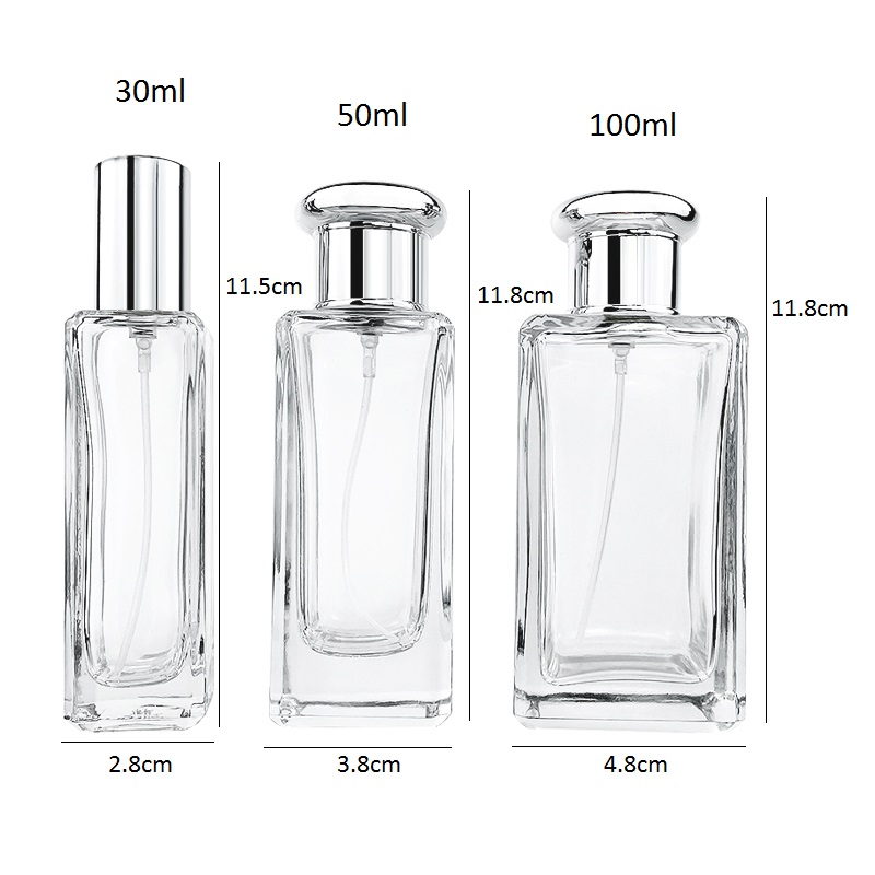 30ml perfume glass bottle size