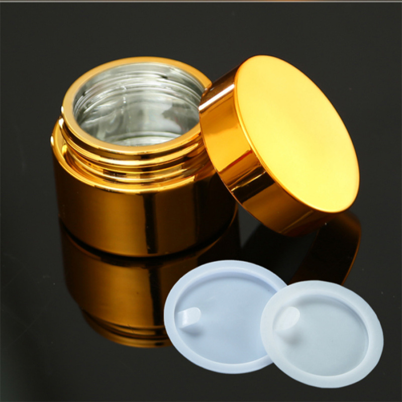 golden 10g 20g glass cosmetic jar