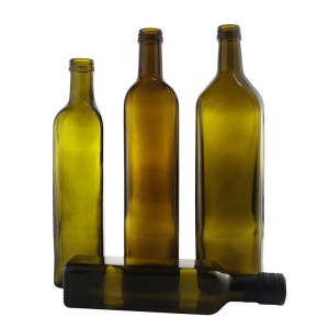 Olive oil glass bottle