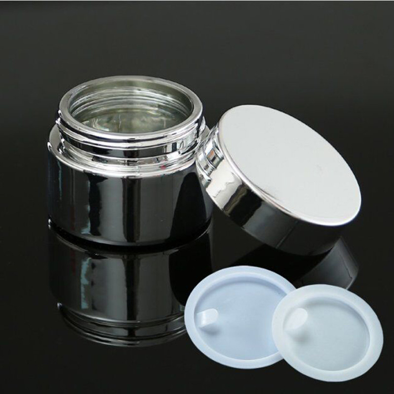  silver 10g 20g glass cosmetic jar