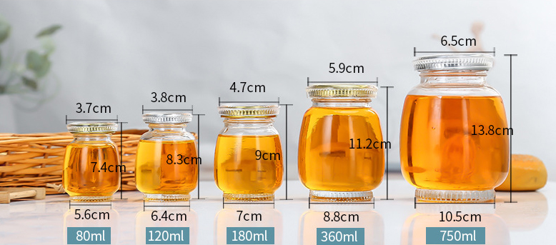 120ml mini glass jam jar