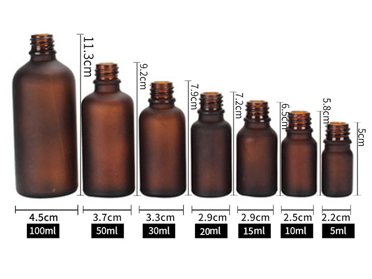 essential oil glass bottle size