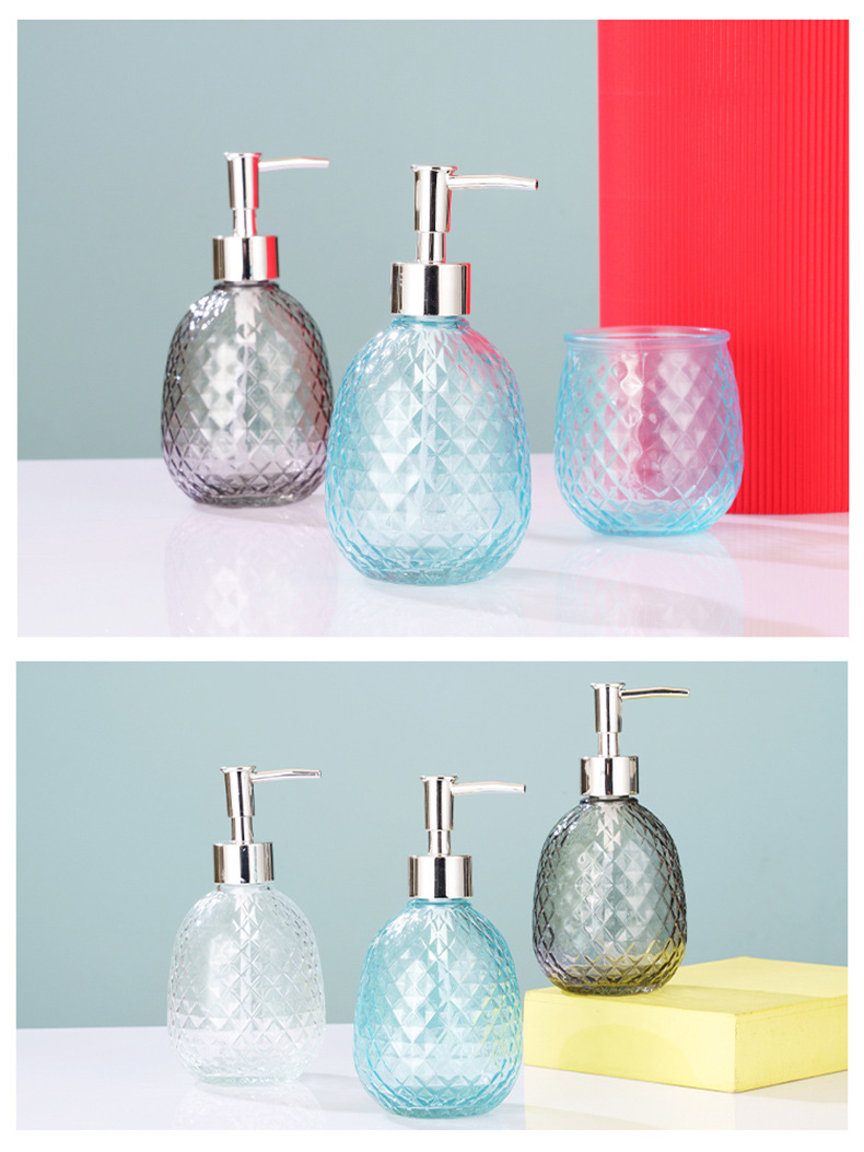 glass soap dispenser bottle