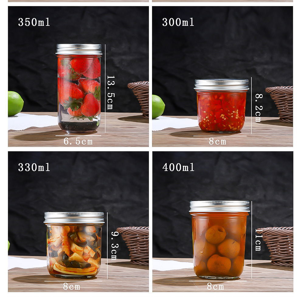200ml glass storage  jar 