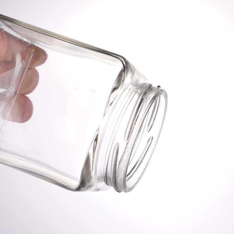 glass jam jar with metal lid