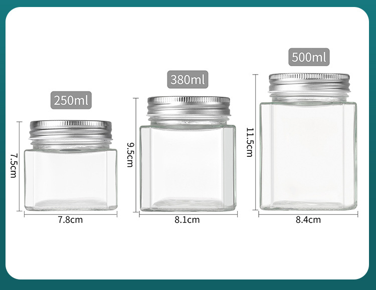 octagon glass storage container